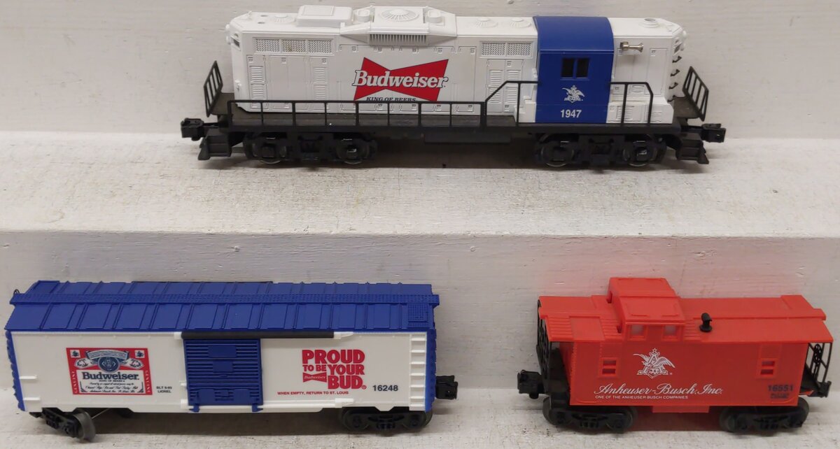 Lionel 6-11810 O Gauge Anheuser Busch Promotional Diesel Freight Train Set EX/Box