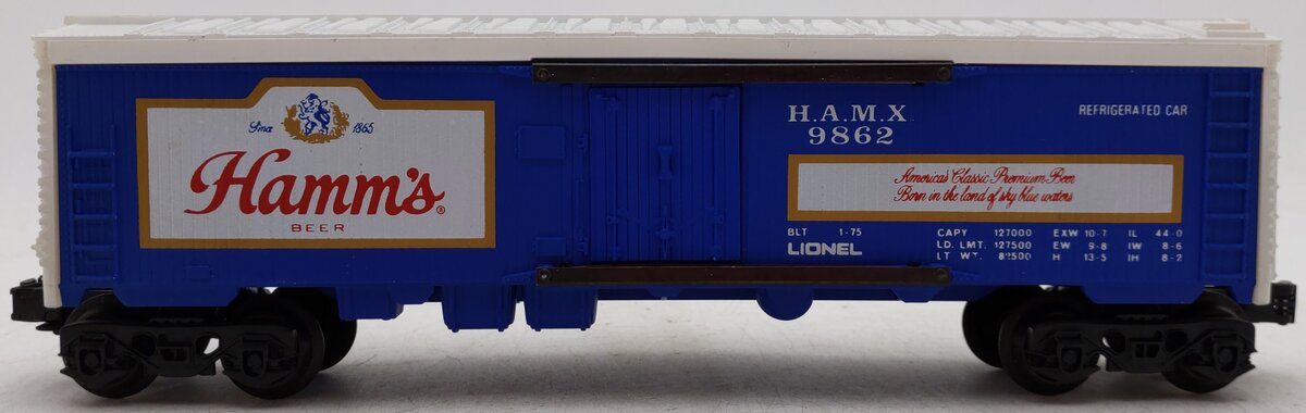 Lionel 6-9862 O Gauge Hamm's Beer Billboard Reefer Car EX/Box