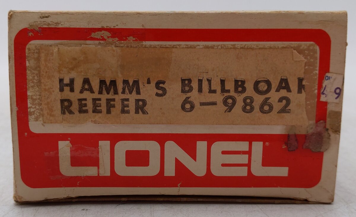 Lionel 6-9862 O Gauge Hamm's Beer Billboard Reefer Car EX/Box