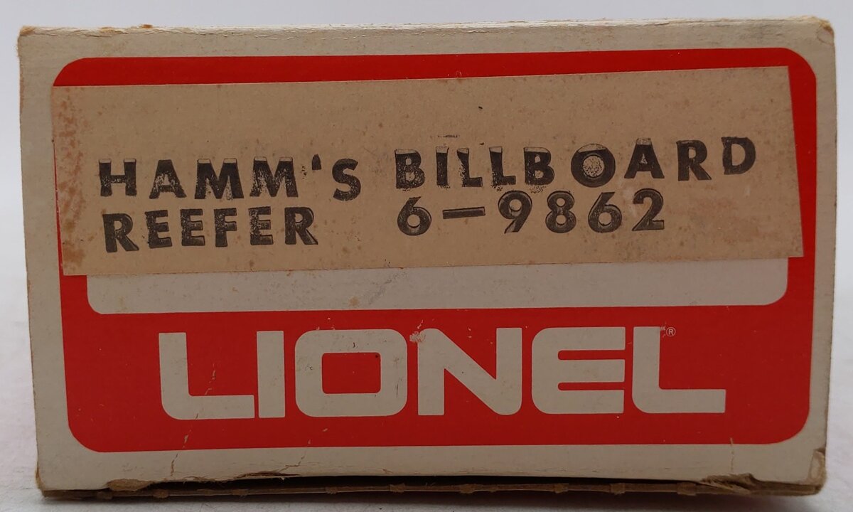 Lionel 6-9862 O Gauge Hamm's Beer Billboard Reefer Car EX/Box