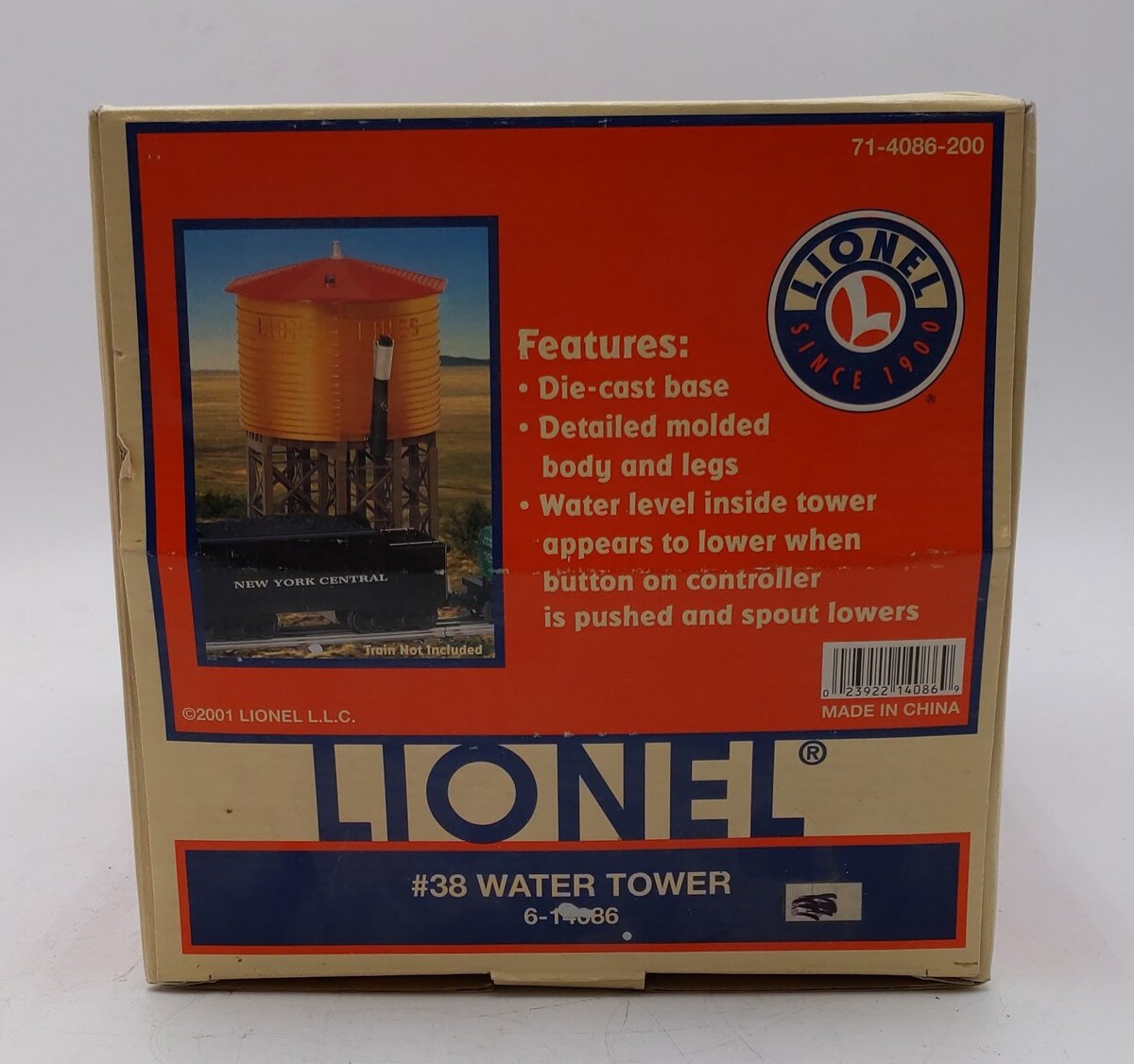 Lionel 6-14086 O Operating Pumping Water Tower #38 EX/Box