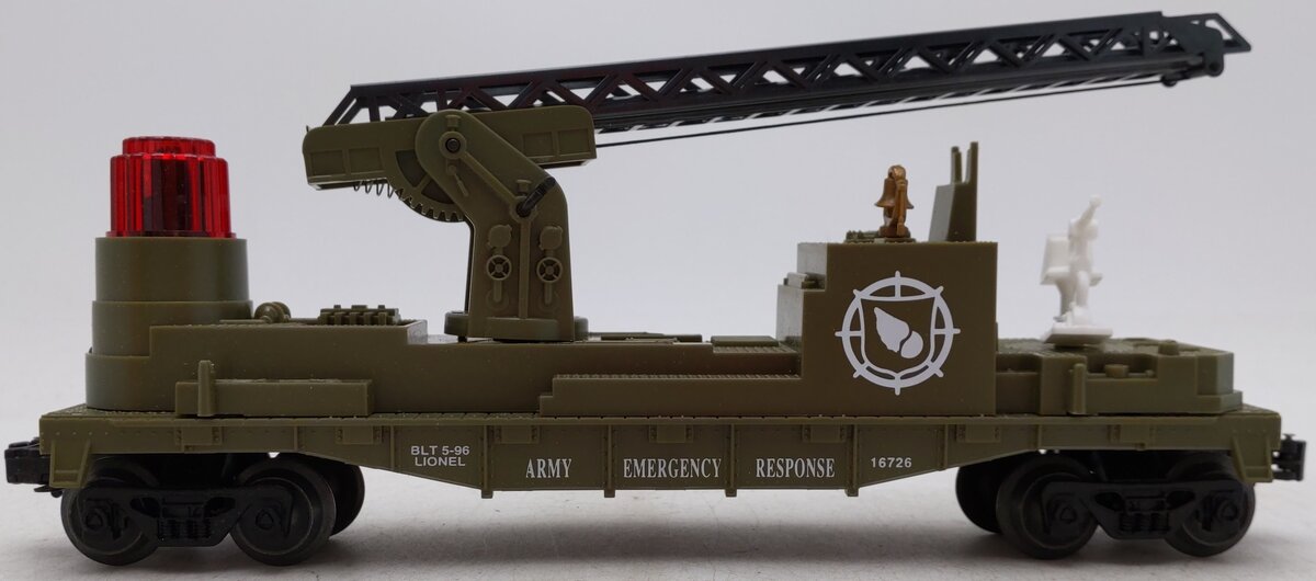 Lionel 6-16726 O Gauge Army Fire Ladder Car EX/Box