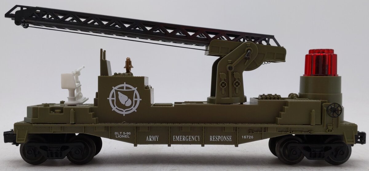 Lionel 6-16726 O Gauge Army Fire Ladder Car EX/Box