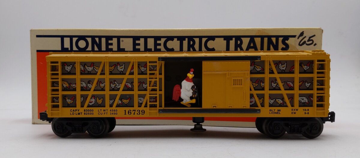 Lionel 6-16739 O Gauge WB Foghorn Leghorn Operating Poultry Car #16739 EX/Box