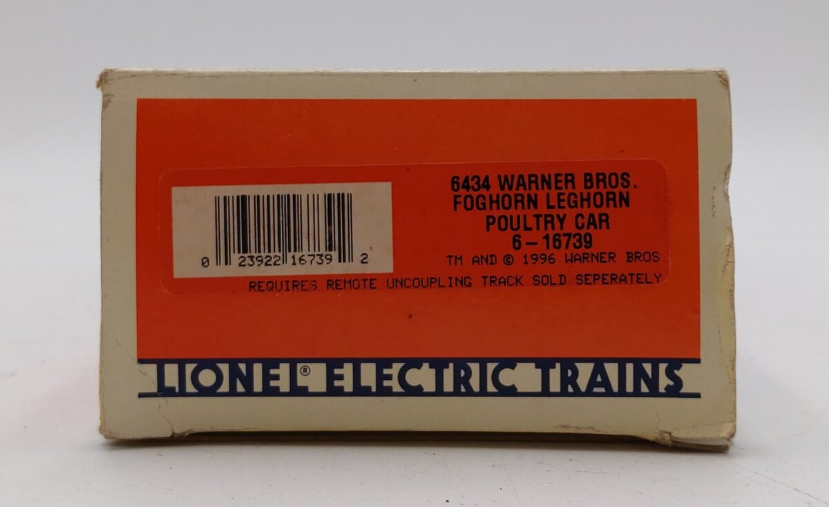 Lionel 6-16739 O Gauge WB Foghorn Leghorn Operating Poultry Car #16739 EX/Box