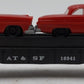 Lionel 6-16941 Atchison, Topeka & Santa Fe Flatcar with Two Vehicles EX