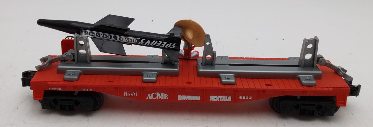 Lionel 6-16980 O Gauge WB Speedy Gonzales Missile Flatcar #6823 EX/Box