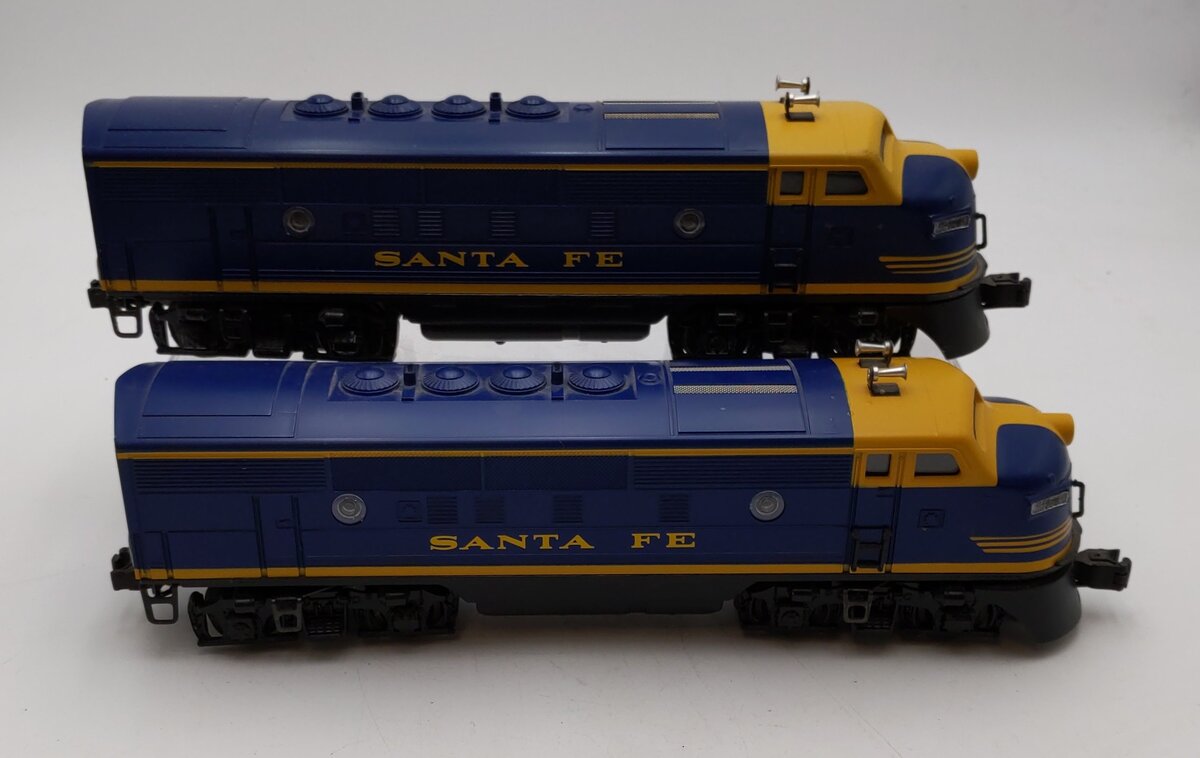 Lionel 6-18117 O Gauge Santa Fe Blue/Yellow F3 AA Diesel Set EX/Box