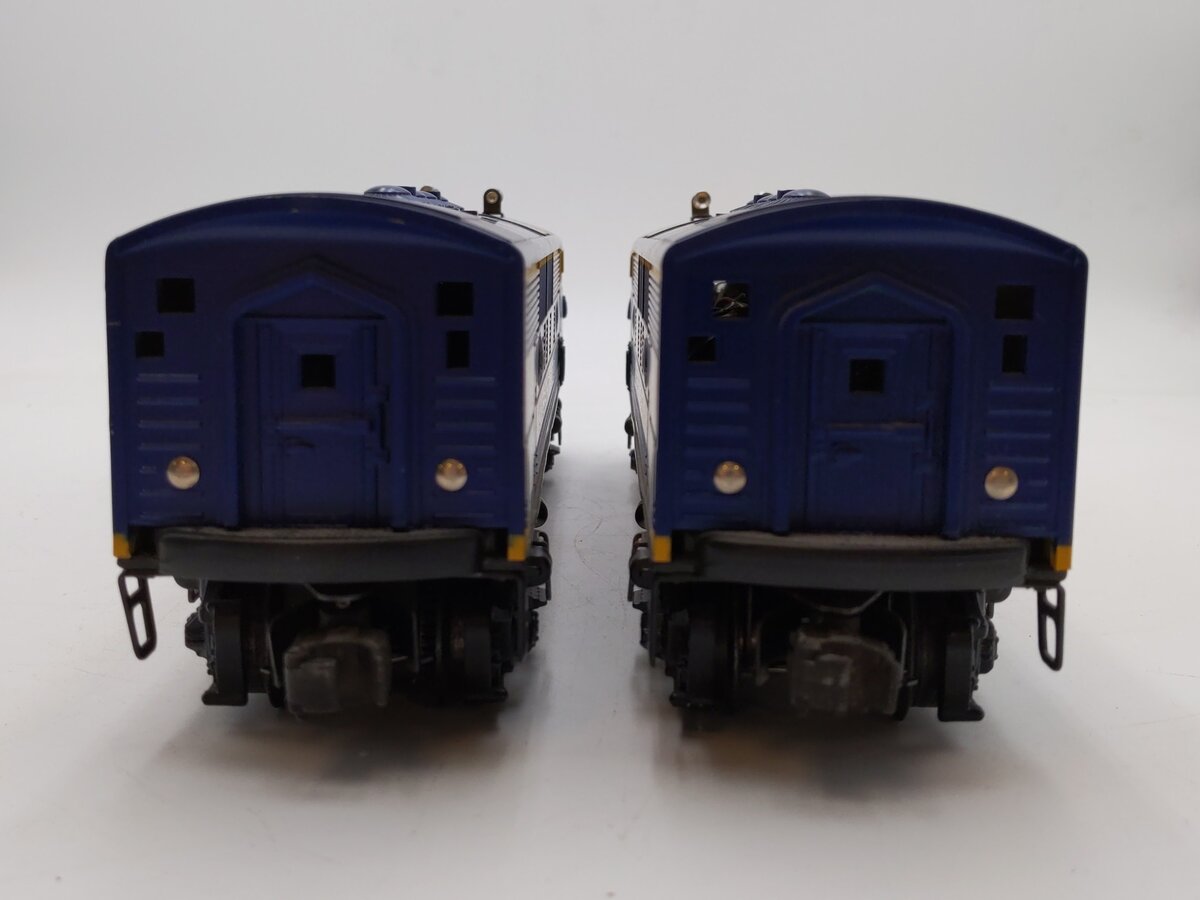 Lionel 6-18117 O Gauge Santa Fe Blue/Yellow F3 AA Diesel Set EX/Box