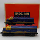 Lionel 6-18117 O Gauge Santa Fe Blue/Yellow F3 AA Diesel Set EX/Box
