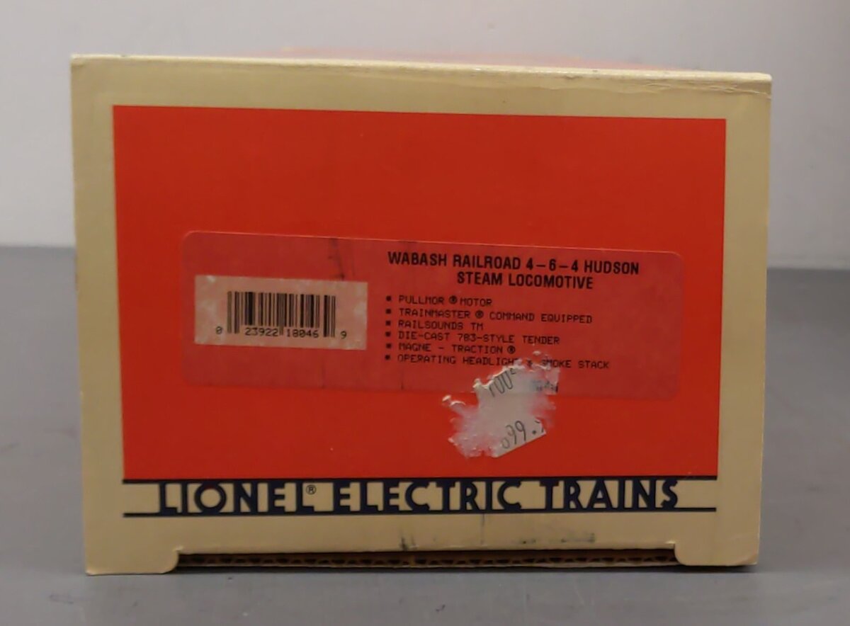 Lionel 6-18046 O Gauge Wabash Hudson 4-6-4 Steam Locomotive & Tender #700 LN/Box