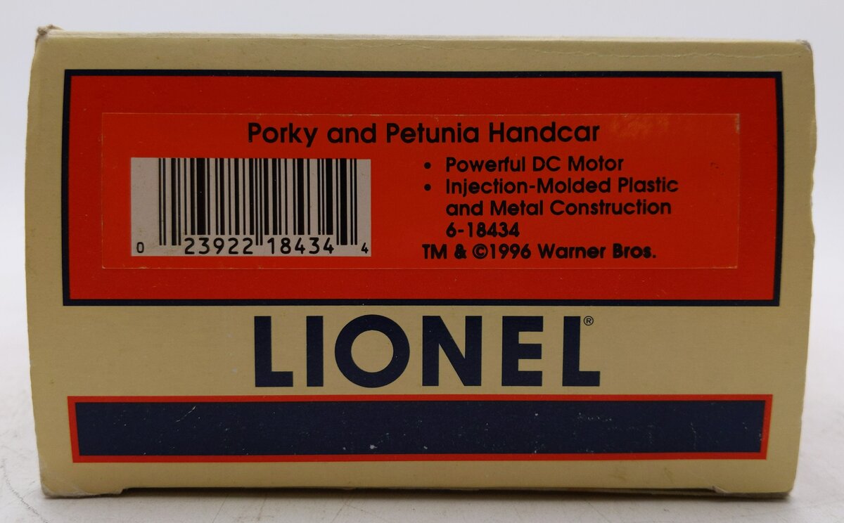 Lionel 6-18434 O Gauge Porky & Petunia Operating Handcar EX/Box