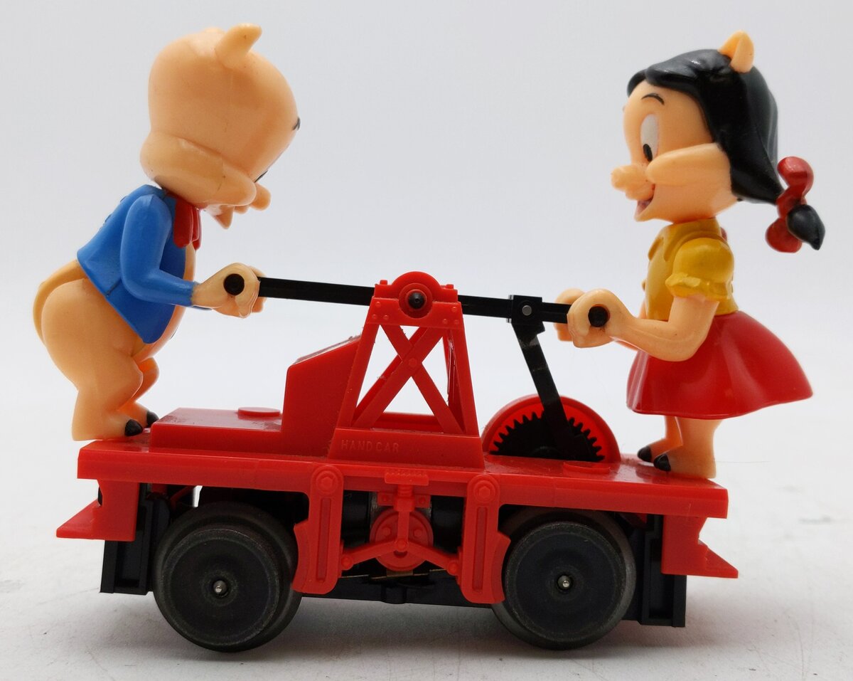 Lionel 6-18434 O Gauge Porky & Petunia Operating Handcar EX/Box