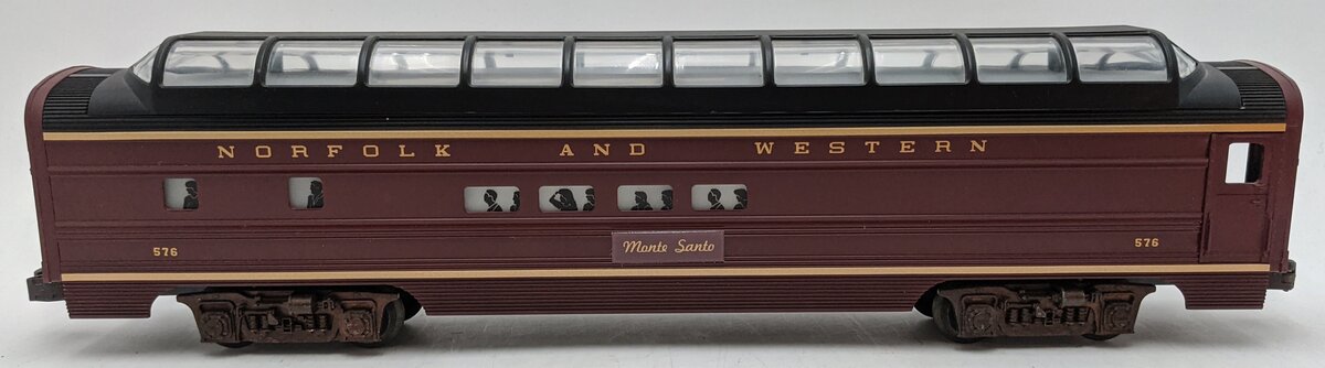 Lionel 6-19108 O Gauge Norfolk & Western "Monte Santo" Full Vista Dome Car #576 LN/Box
