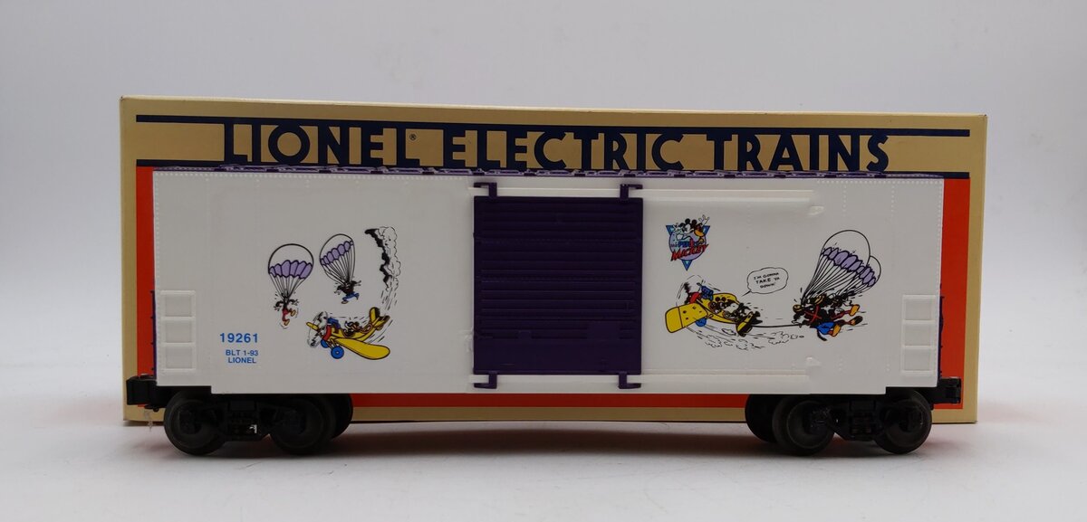 Lionel 6-19261 O Gauge Disney Perils of Mickey Hi-Cube Boxcar LN/Box
