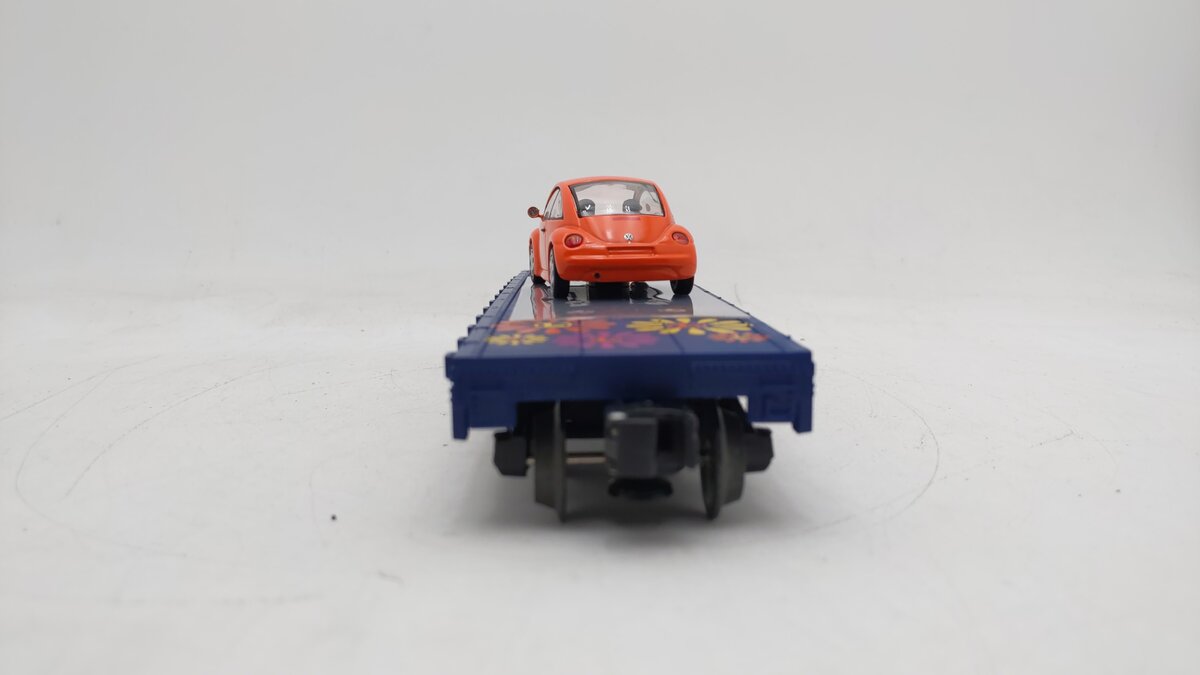 Lionel 6-19444 O Gauge Peace Auto Sales Flatcar with Volkswagen Bug EX/Box