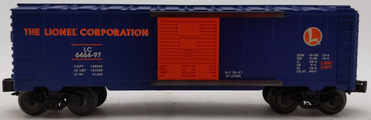 Lionel 6-19953 O Gauge LRRC Orange & Blue Lionel Boxcar #6464-97 EX/Box