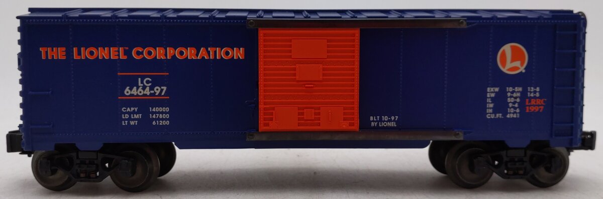 Lionel 6-19953 O Gauge LRRC Orange & Blue Lionel Boxcar #6464-97 EX/Box