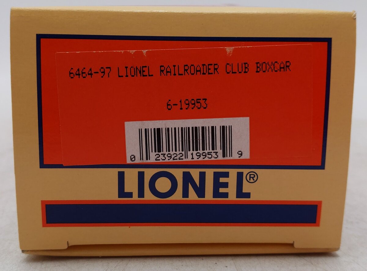 Lionel 6-19953 O Gauge LRRC Orange & Blue Lionel Boxcar #6464-97 EX/Box