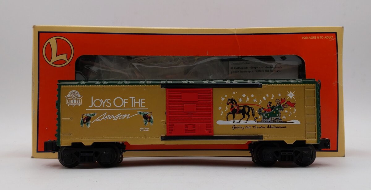 Lionel 6-26718 O Christmas Railsounds Boxcar EX/Box