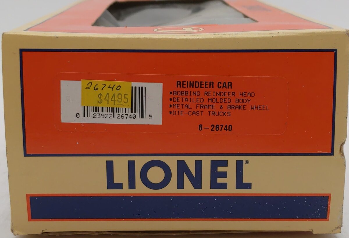 Lionel 6-26740 O Operating Reindeer Car LN/Box