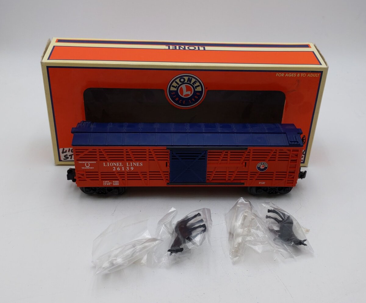 Lionel 6-26139 O Lionel Lines Orange & Blue Stock Car LN/Box
