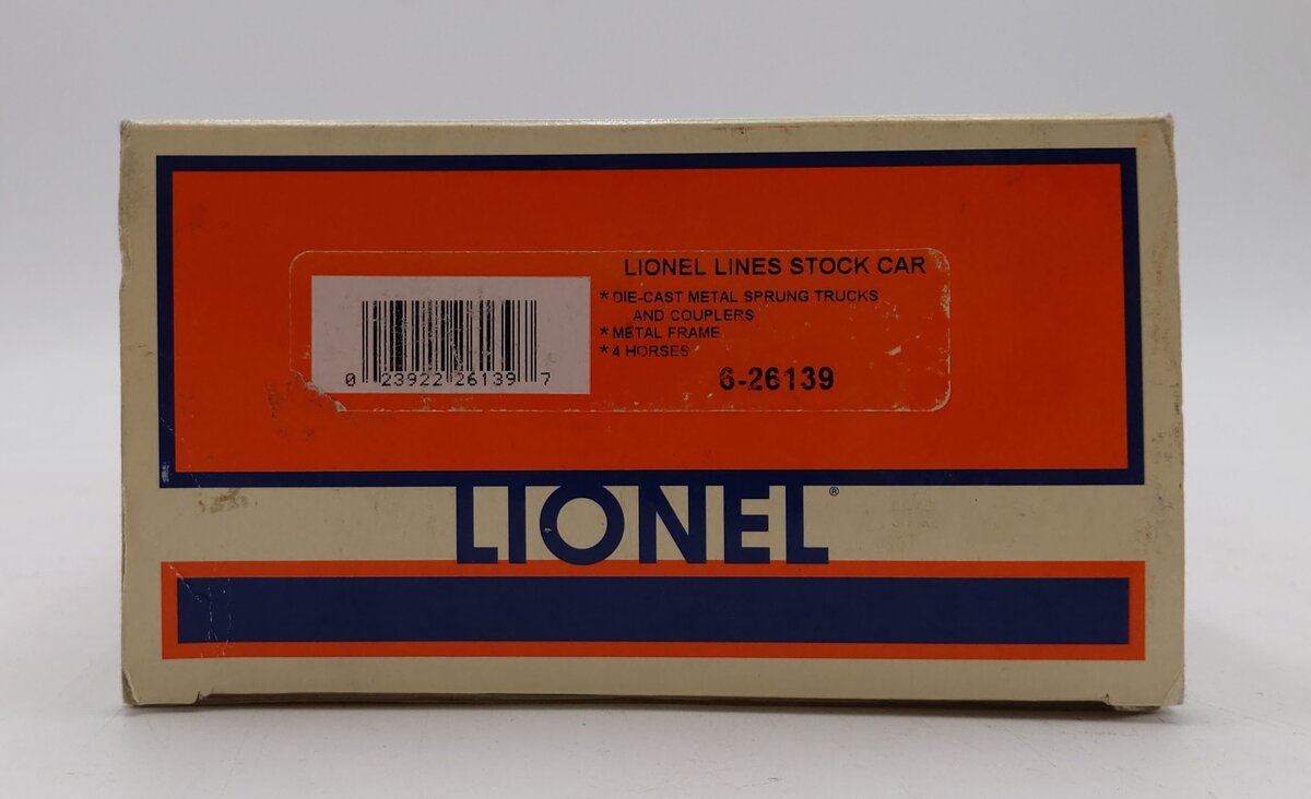 Lionel 6-26139 O Lionel Lines Orange & Blue Stock Car LN/Box