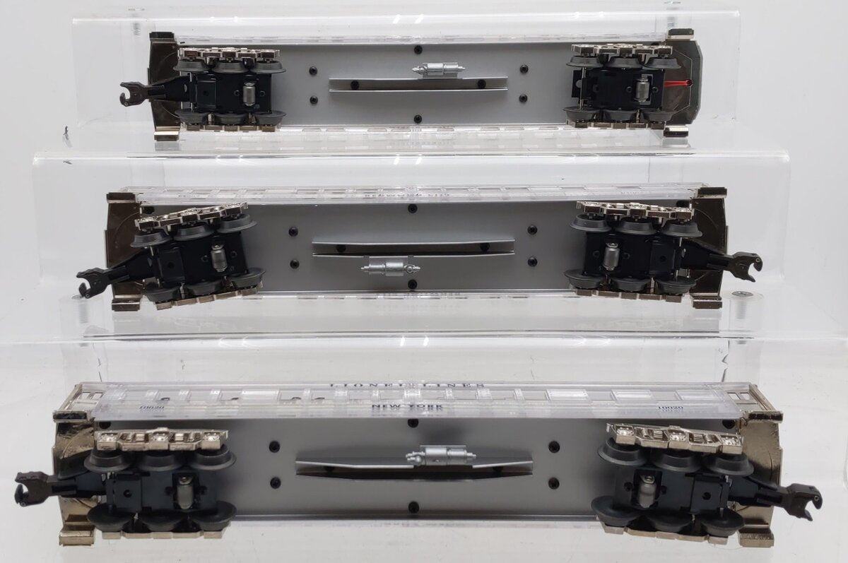 Lionel 6-29086 O Platinum Ghost Clear Shell Madison Passenger Cars (Set of 3) VG