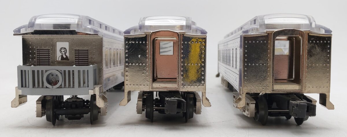 Lionel 6-29086 O Platinum Ghost Clear Shell Madison Passenger Cars (Set of 3) VG