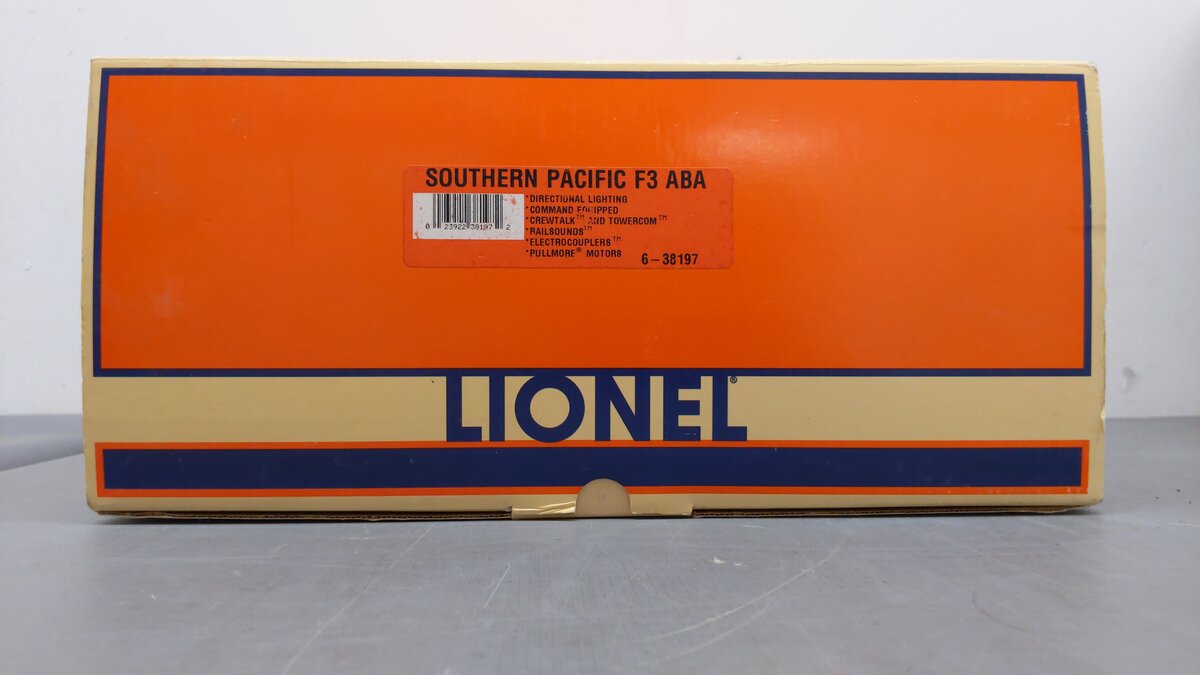 Lionel 6-38197 O Gauge Southern Pacific F-3 ABA Diesel Locomotive Set #2387 EX/Box