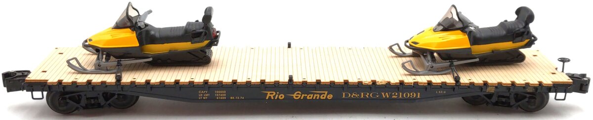 Lionel 6-52414 O Gauge TCA-2007 D&RGW PS-4 Flatcar with Snowmobile Load LN/Box