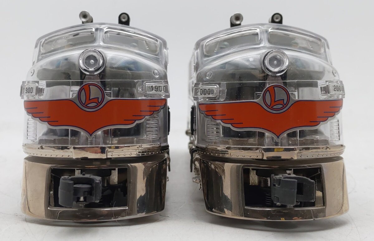 Lionel 6-38150 O Gauge Platinum Ghost F3 AA Diesel Locomotive Set #1900 & #2000 VG