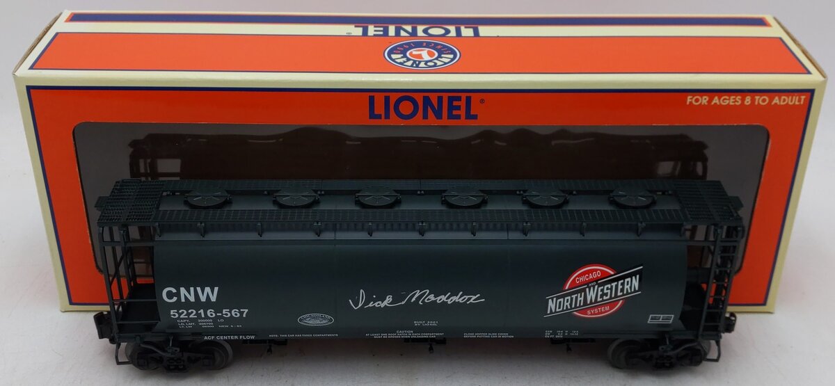 Lionel 6-52216-567 O Chicago & North Western Cylindrical Green Hopper - Signed EX/Box