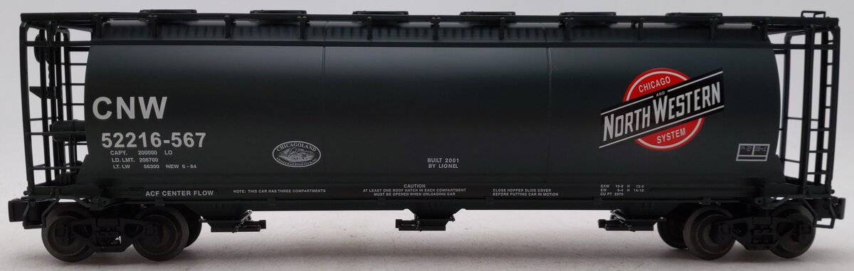 Lionel 6-52216-567 O Chicago & North Western Cylindrical Green Hopper - Signed EX/Box
