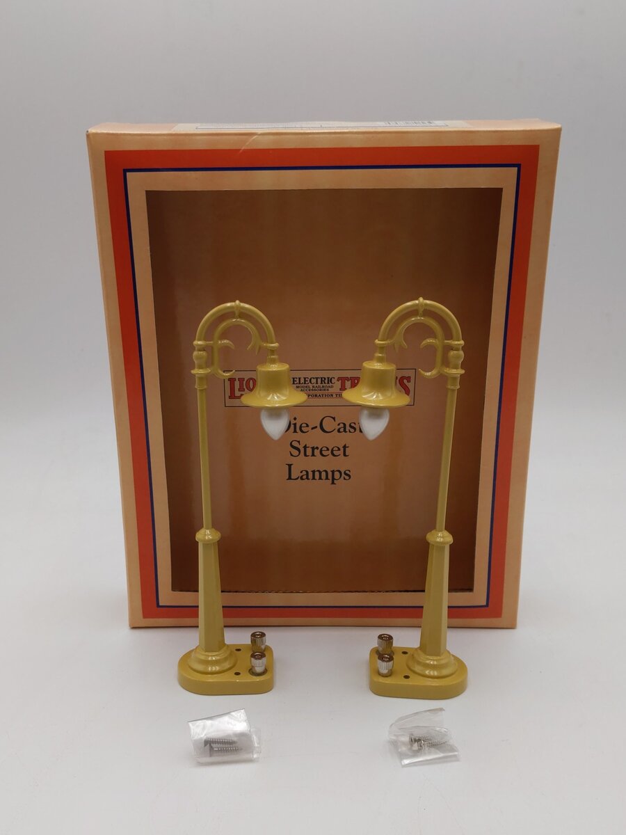 Lionel 11-90018 #58 Cream Single Arc Lamp Set (2) NIB