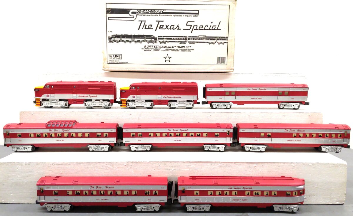 K-Line K1421 The Texas Special O Gauge Diesel Passenger Train Set EX/Box