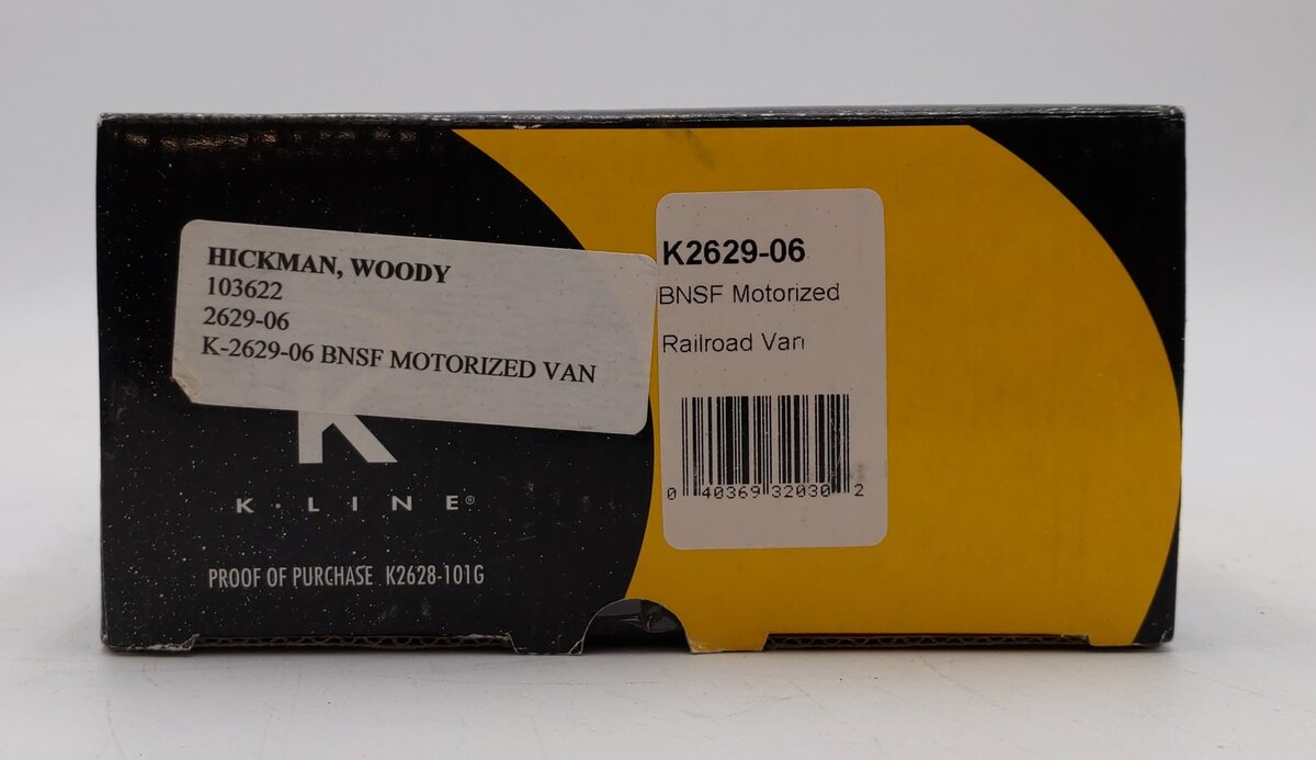 K-Line k2629-06 Burlington Northern Santa Fe Motorized Railroad Van EX/Box