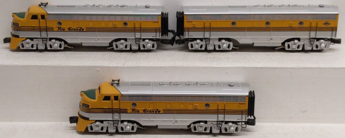 K-Line K-25211 O Rio Grande F-7 ABA Diesel Locomotive #5651/5652/5653 EX/Box