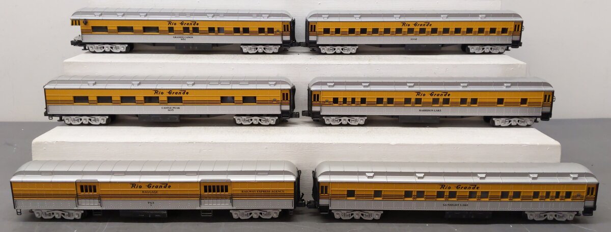 K-Line K44211 O Rio Grande Railroad 18" Heavyweight Passenger Cars (Set of 6) EX/Box