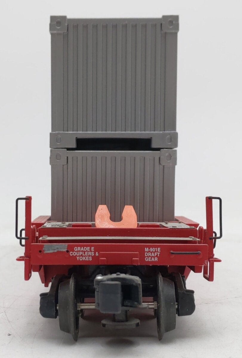 K-Line K7765 O Gauge Southern Pacific Gunderson Flatcar w/2 Containers EX/Box