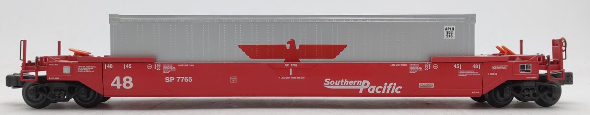 K-Line K7765 O Gauge Southern Pacific Gunderson Flatcar w/Container EX