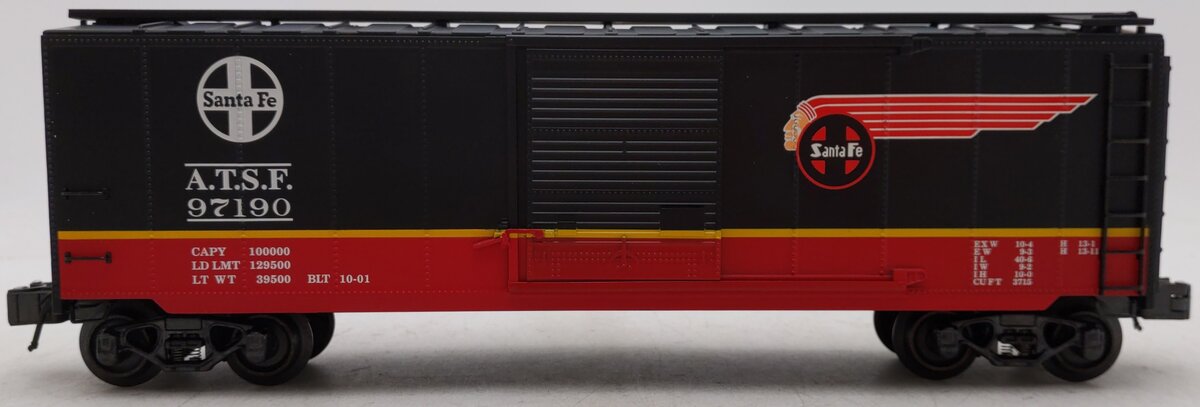 K-Line K761-1051 O Gauge Santa Fe Black Boxcar #97190 EX/Box