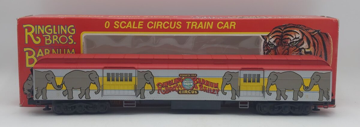 K-Line K83-0073-1 O Ringling Bros. Elephants 18" Heavyweight Baggage Car #73 VG/Box