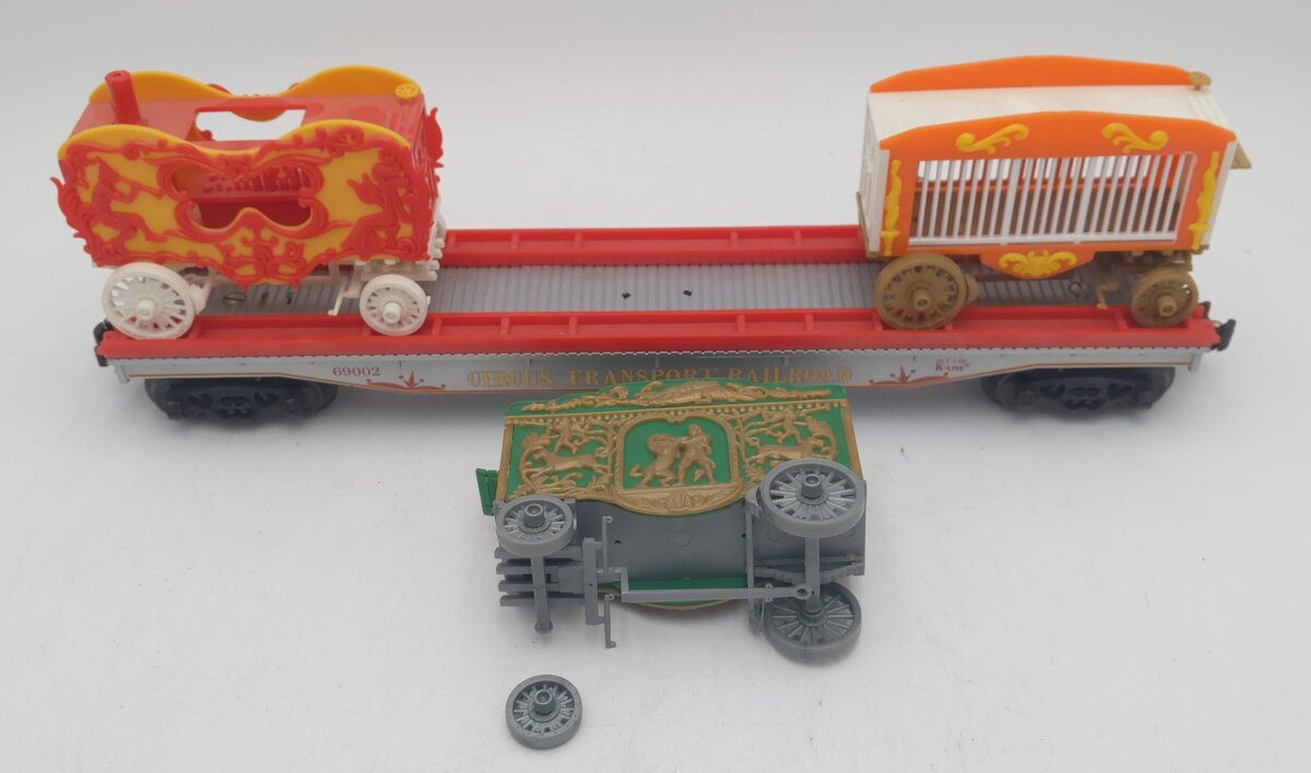 K-Line K-69002 O Gauge Circus Transport Railway Flatcar w/ Wagons EX/Box