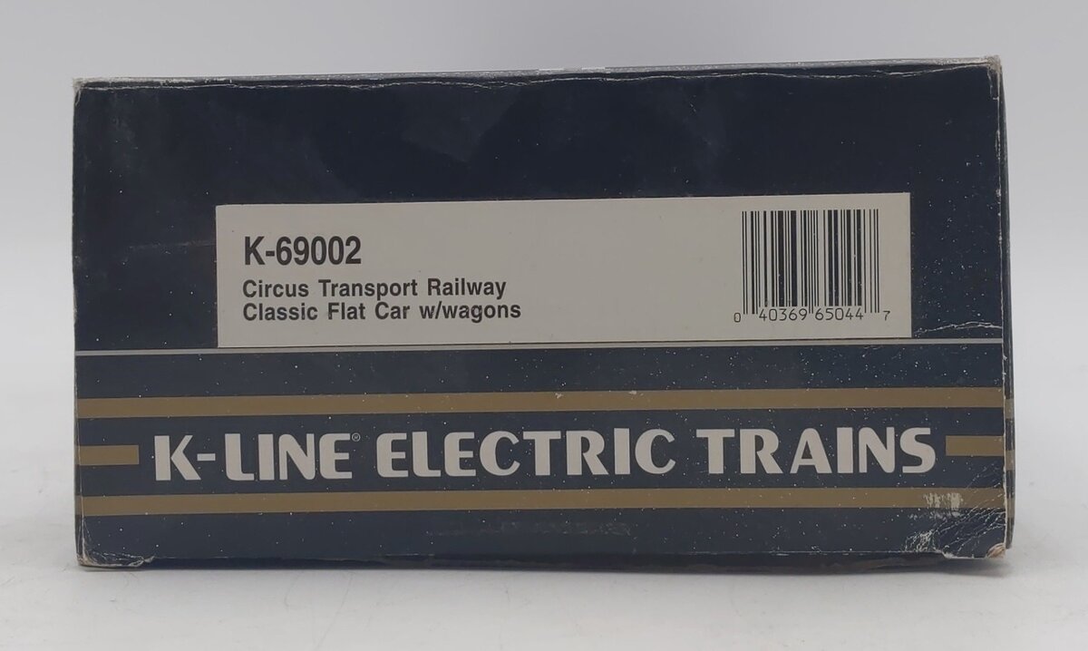 K-Line K-69002 O Gauge Circus Transport Railway Flatcar w/ Wagons EX/Box