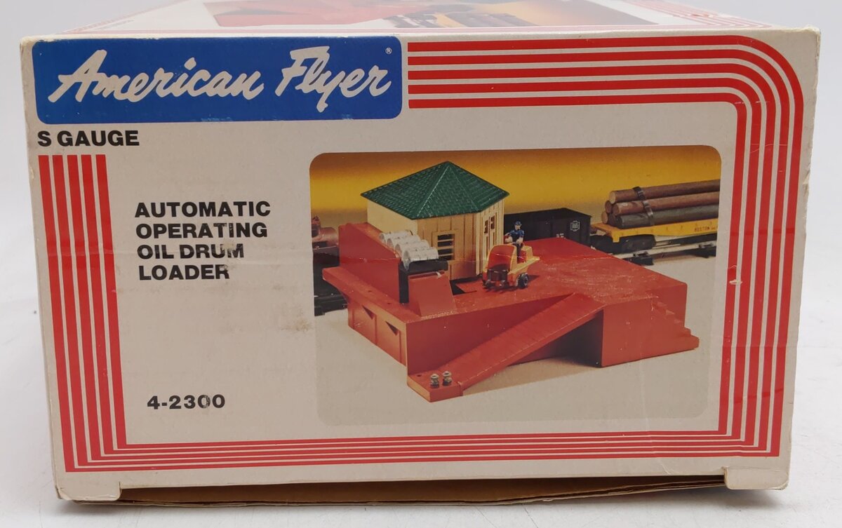American Flyer 4-2300 S Scale Operating Oil Drum Loader LN/Box