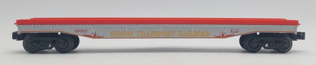 K-Line K-69003 O Gauge Circus Transport Railway Flatcar #69003 EX/Box