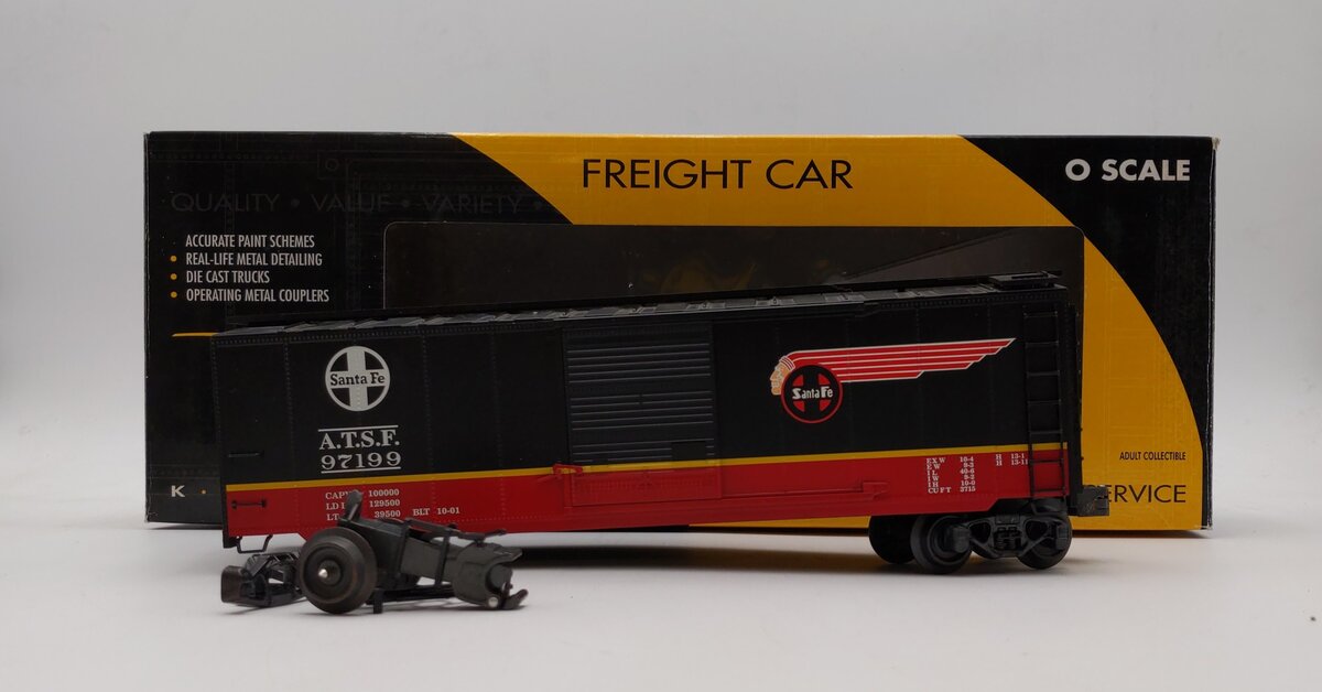 K-Line K761-1051 O Gauge Santa Fe Black Boxcar #97199/Box