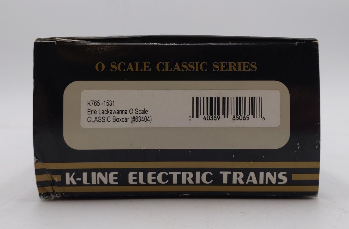 K-Line K765-1531 O Gauge Erie Lackawanna Boxcar #63404 NIB