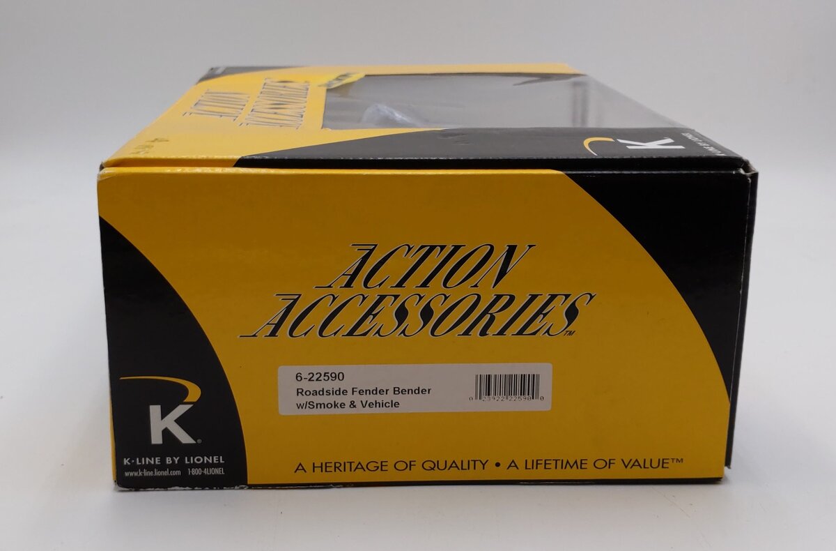 K-Line 6-22590 Roadside Fender Bender w/Smoke & Vehicle NIB